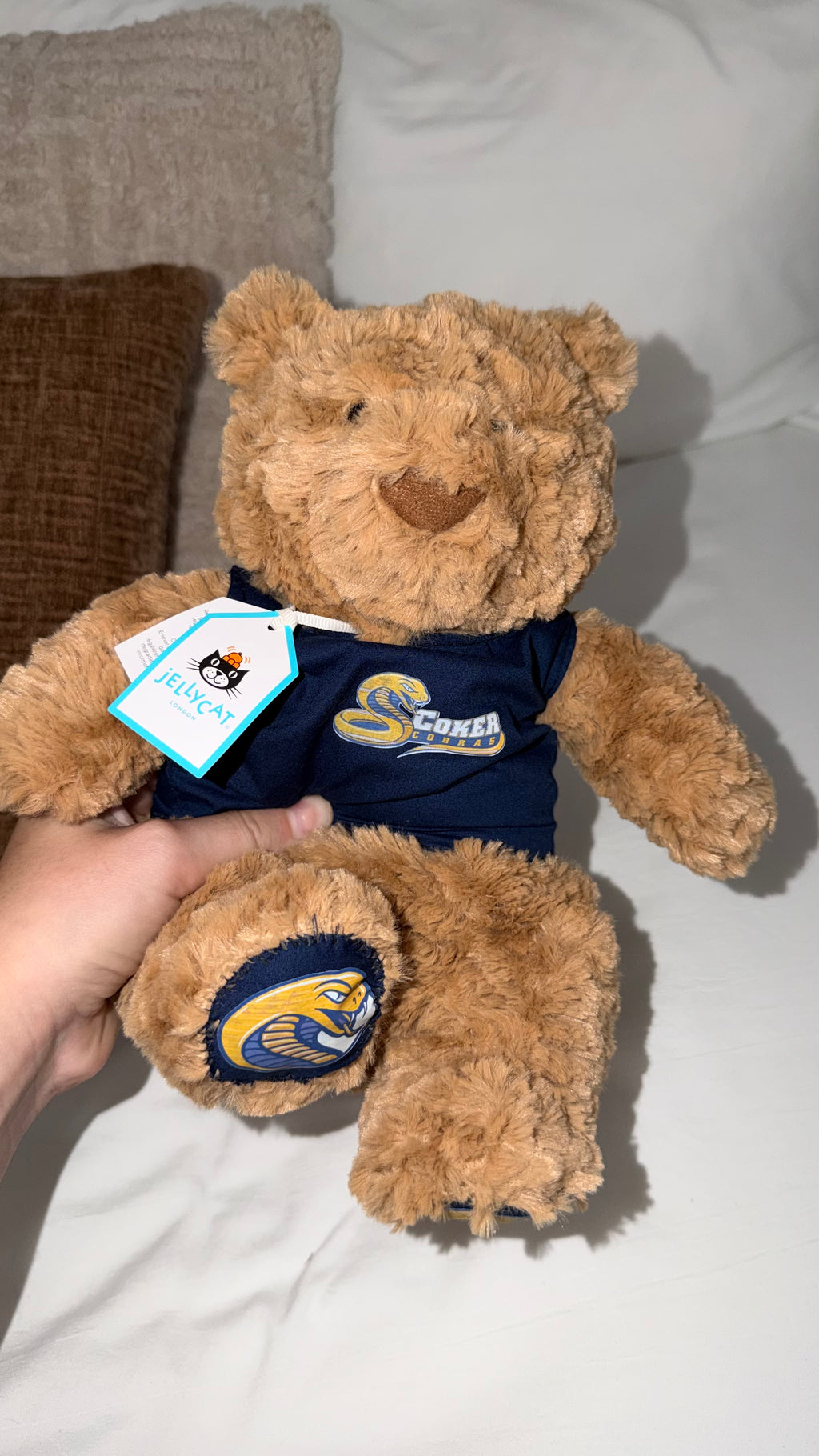 Customized medium bartholomew bear jellycat