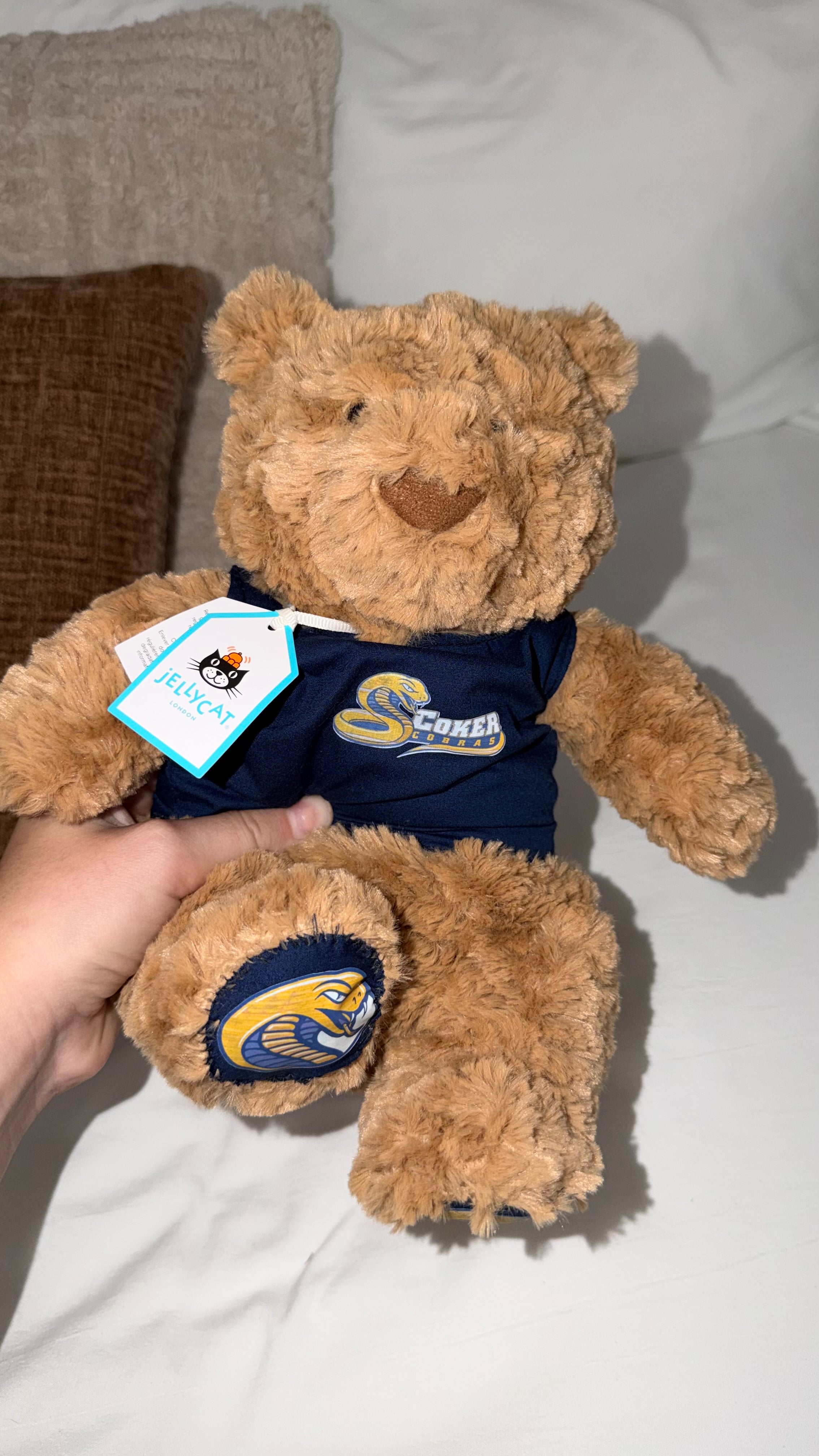 Customized medium bartholomew bear jellycat