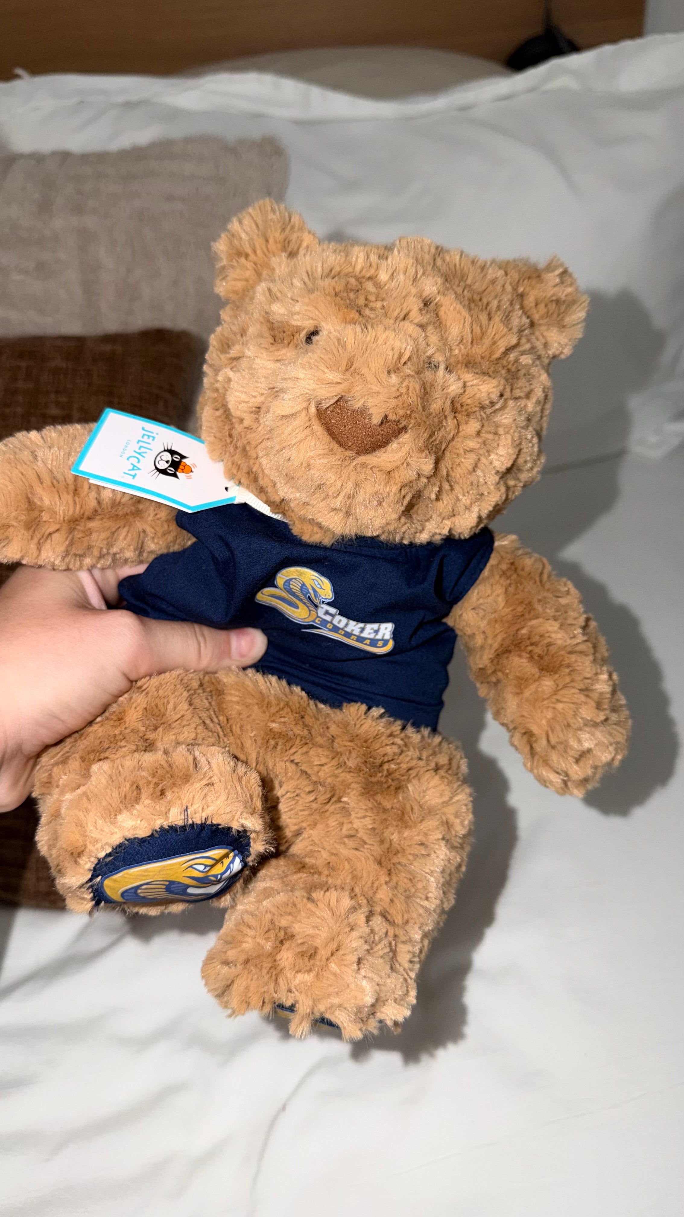 Customized medium bartholomew bear jellycat