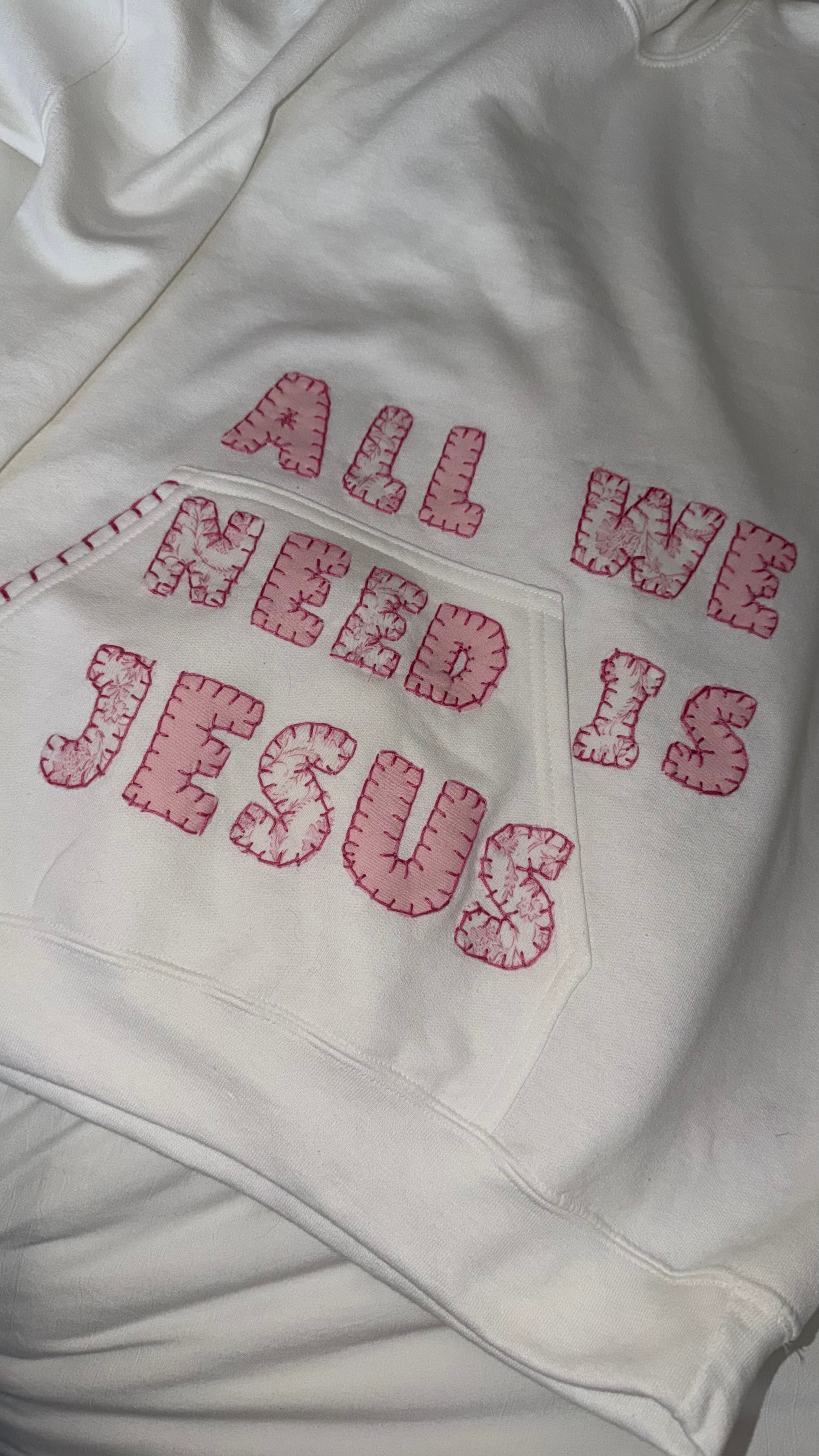 All we need is Jesus custom hoodie (Jesus saves on back)