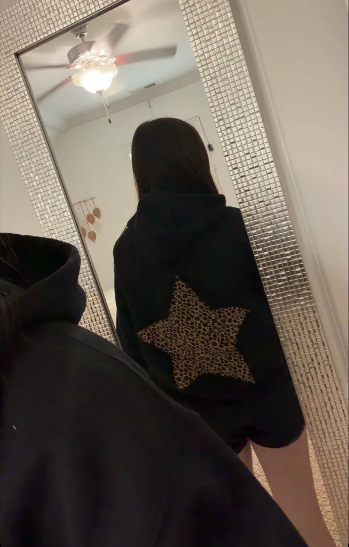 Star cheetah-printed custom hoodie