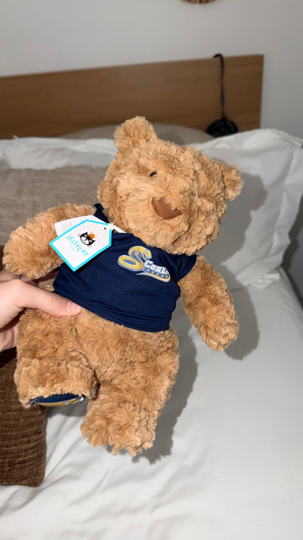 Customized medium bartholomew bear jellycat