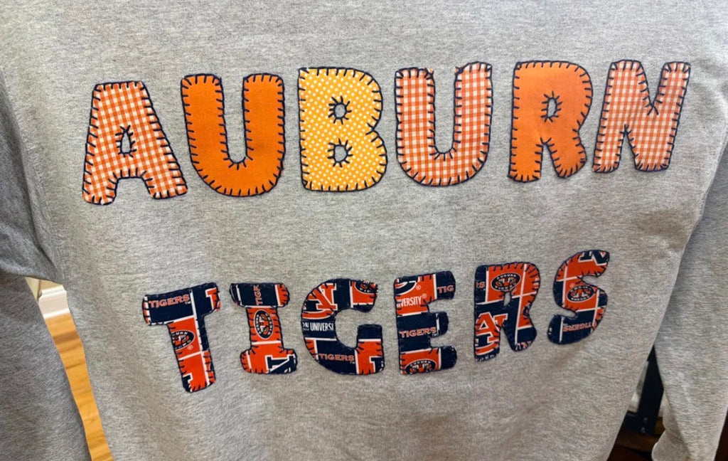 Custom stitched hoodie, front and back