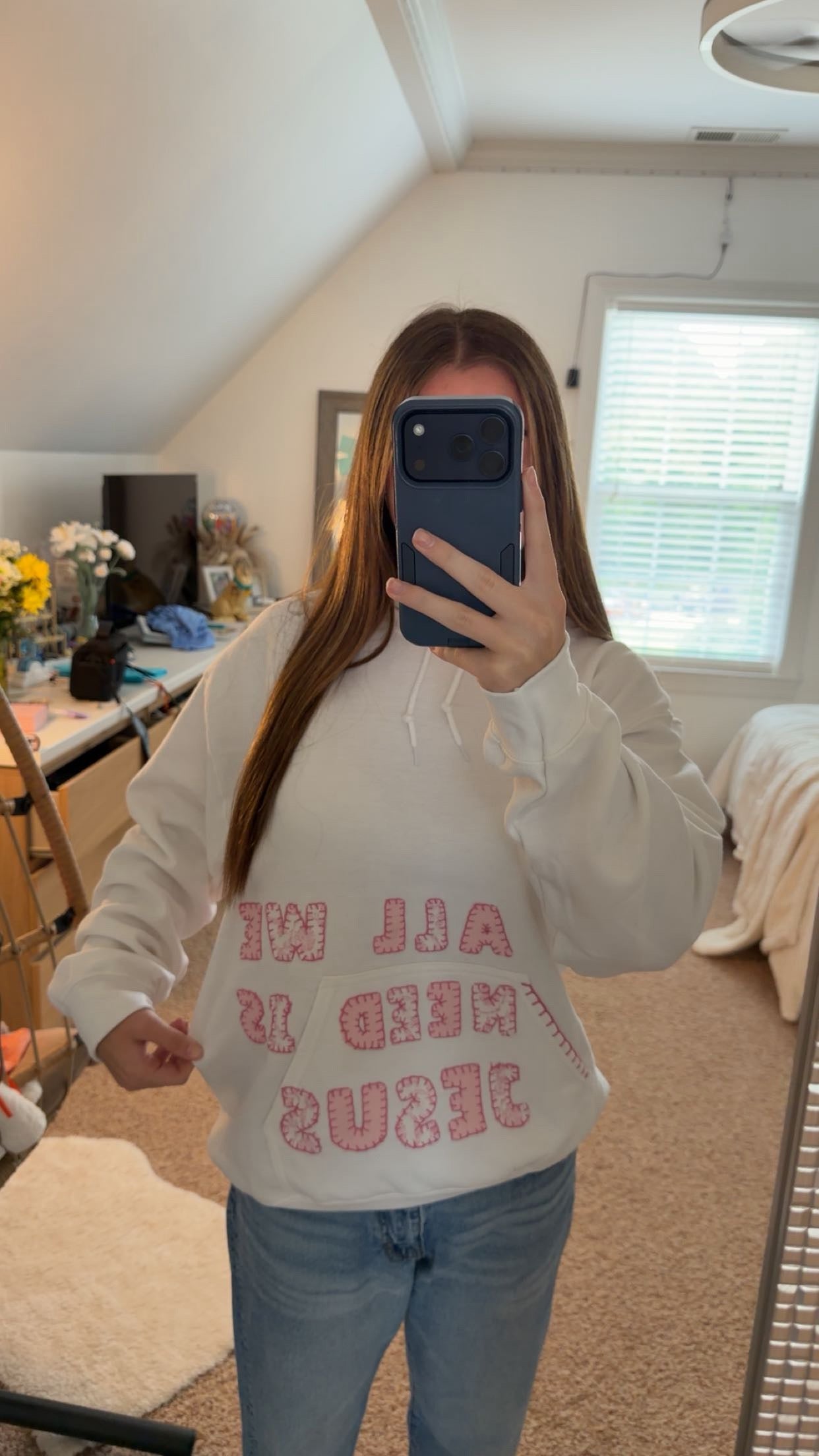 All we need is Jesus custom hoodie (Jesus saves on back)